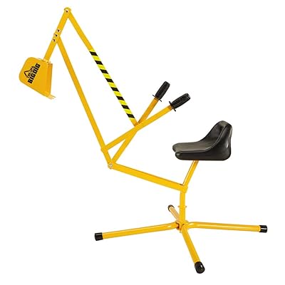 De Big Dig Sandbox Digger graafmachine kraan met 360 &deg; rotatie met voet, geweldig voor zand, vuil en sneeuw, stalen buitenspeelgoed