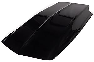 Cowl Induction Hood Scoop - 52" L x 4 ¾" H x 29" W Fiberglass - Color Black - Unlimited Products