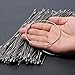 bayite Pack (100) Stainless Steel Wire Keychains Cable, Key Rings, Heavy Duty Luggage Tags Loops Tag Keepers 2mm Twist Barrel (Cable Length: 10 inches)