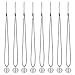 Bememo 20 Pieces 29 x 24 mm Silver Plated Bead Cages Pendants Findings and 20 Pieces 18 Inch Black Waxed Necklace Cord with Clasp for Jewelry Making