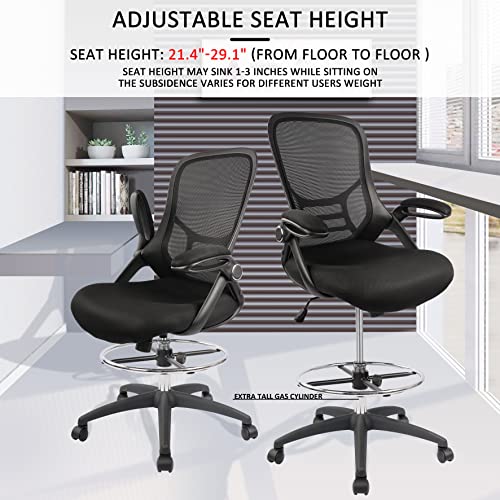 Hylone HighBack Mesh Ergonomic Drafting Chair Tall Office Chair