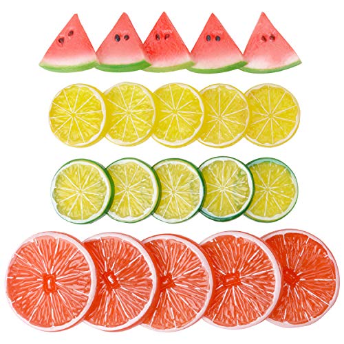 JUSTDOLIFE 20PCS Artificial Fruit Assorted Types Fake Fruit Fake Food for Photography