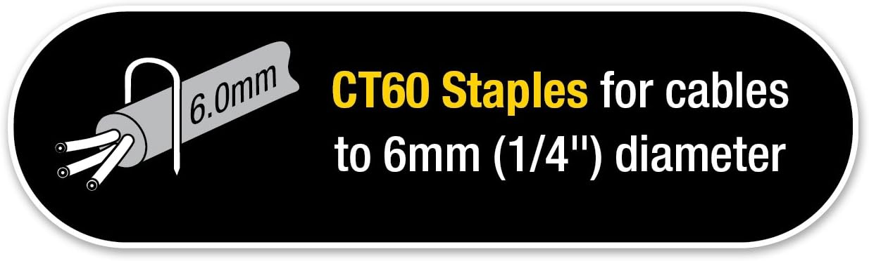 Tacwise 0355 Type CT-60 / 12 mm Galvanised Steel Cable Staples, Divergent Point, Pack of 5000, Silver - Image 5