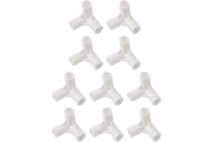 Tent Pole Connector, 3-Way Tee Joint for Canopy and Camping Tent Poles, High-Strength Plastic, 16mm Inner Diameter, 10-Pack(9