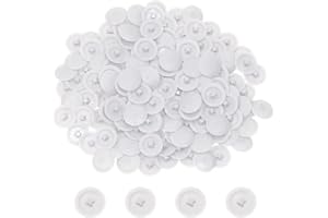 Mini Skater 200Pcs Screw Caps Plastic Self-Tapping Screw Hole Cap Covers for Diameter 7mm Flat Cross Screw Lids Furniture Fittings, (White)