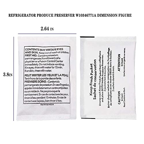 W10346771A Refrigerator Produce Preserver (10 Packets5 Pack Included