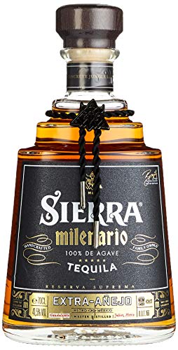 Sierra Milenario Extra Añejo (1 x 700 ml) – Extra Añejo Tequila aus 100 % Blaue Weber Agave – reift mindestens 3 Jahre in Limousin-Eichenfässern – ideal für den Pur-Genuss – 41,5 % Alk.