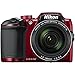 Nikon COOLPIX B500 16MP 40x Optical Zoom Digital Camera w/ WiFi - Red (Renewed) + 16GB SDHC Accessory Bundle