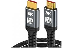 HDMI 2.1 Cable 48Gbps, 8K@60Hz 4K@120Hz HDR eARC VRR, Ultra High Speed HDMI Cable for Gaming Consoles, TV, Monitor – 2m