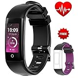 AUNEY Fitness Tracker Color Screen Sport Replacemennt Band Smart Wristband Bracelet Waterproof Bluetooth Activity Heart Rate Sleep Monitor Pedometer sport band for IOS and Android