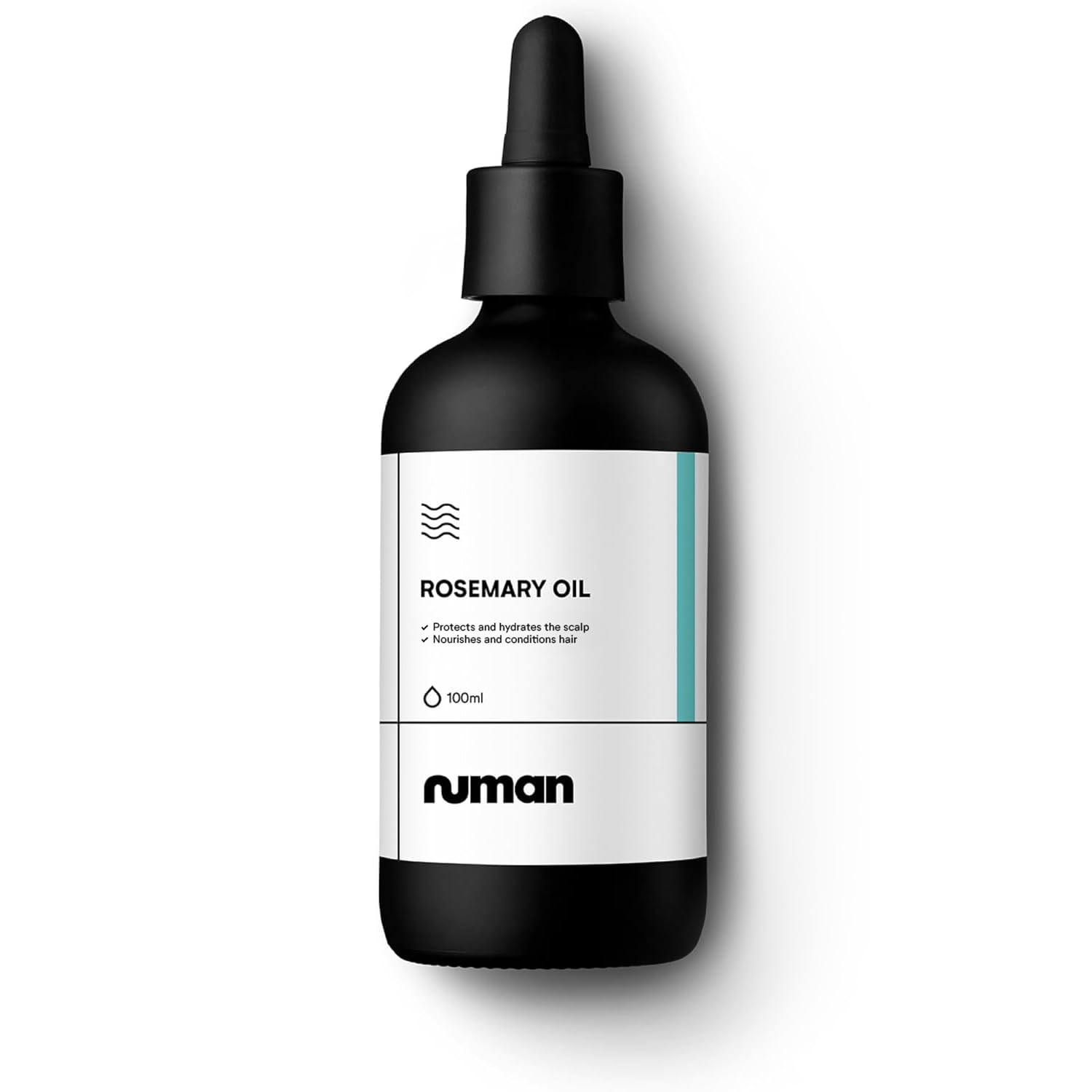 NUMAN Rosemary Hair Oil - 100% Natural Hair Care Serum for Dry Damaged Hair - Contains Argan, Sweet Almond, Flaxseed, Castor Seed, Avocado & Rosemary Leaf Oils