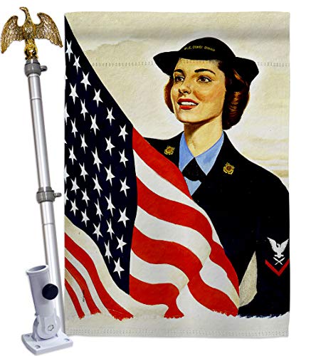 US Brotherhood Coast Guard SPARS House Flag Eagle Set Armed Forces Navy USN Sea…