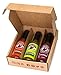 Cranky Rooster 3 Pack Hot Chili Sauce Unique Gift Set: MEDIUM Hot : Jalapeno, Chipotle, Habanero Crushed Chili Pepper Sauce Unique Foodie Gift