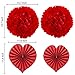 JOYIN 27 Pieces Valentines Day Decoration Kit with 1 Heart Shaped Garland, 2 Tissue Fans, Tissue Poms, 6 Heart String, 8 Double Swirls and Other Pieces