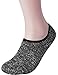 HASLRA Unisex Excellent Cushion No-Show Non-Slip Socks 3 Pairs
