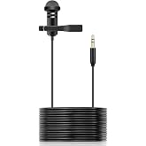 Lavalier Mic for GoPro HERO13 12 11 Black &amp; Mission 1 Pro Action Cams, 10ft | Lav Lapel Videomic Clip-on Microphone Compatible with GoPro Pro 3.5mm Mic Adapter for Vlogging
