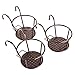 HowRU Iron Art Hanging Baskets Plant Holder Outdoor Flower Stand Rail Metal Fence Balcony Plant Stand – Pack of 3thumb 4