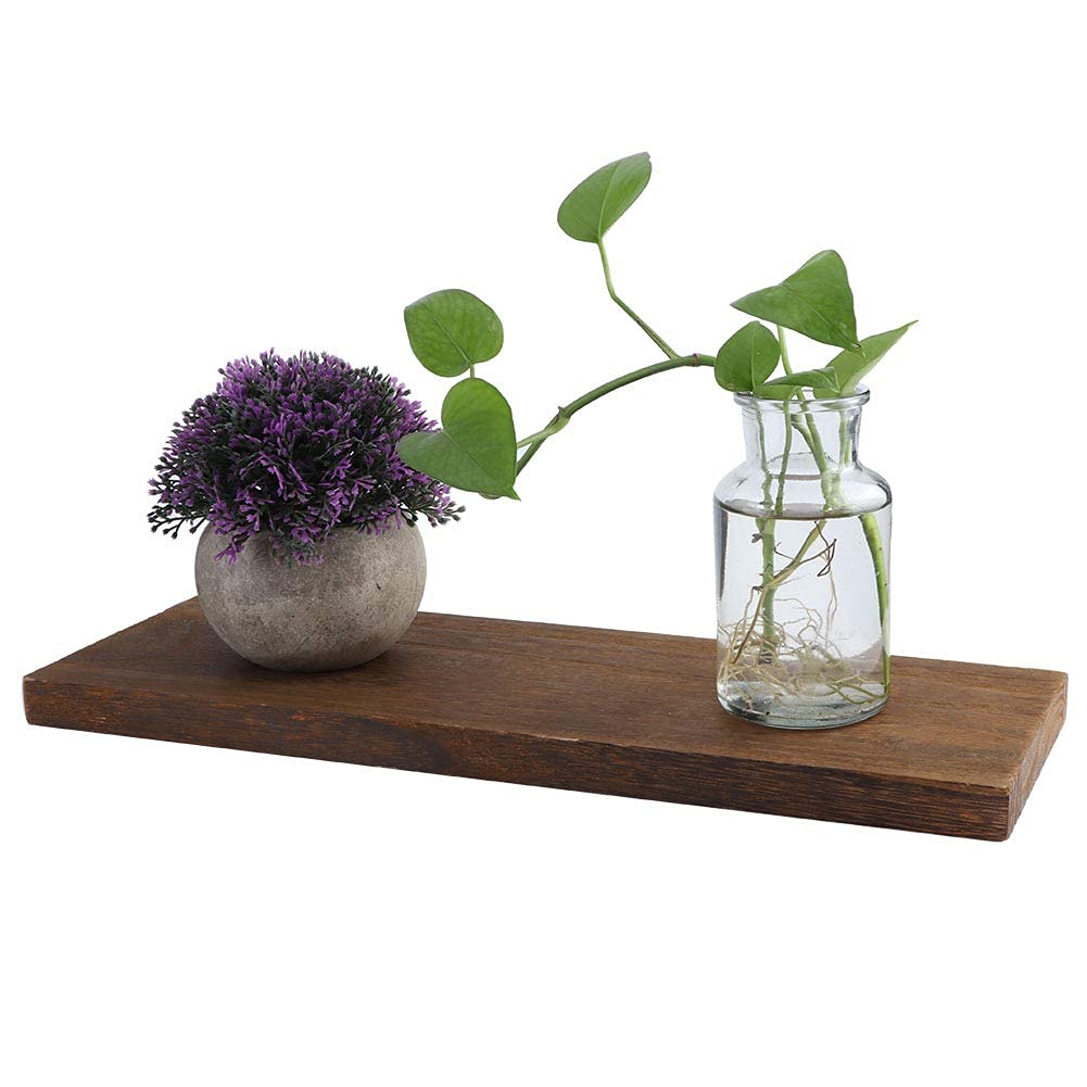fasient Wall Mounted Floating Shelves, Wooden Wall Storage Shelf for Bedroom, Bathroom, Living Room, Kitchen, Office (40 x 14 x 2 cm)