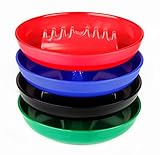 Set of 4 Colors - Round Plastic Cigarette Cigar Ashtray Tabletop Ash Tray