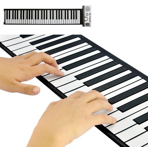 Leaningtech rup001 61 thickened-keys roll up piano, multifunction…