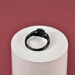 Couple Black Claddagh Rings Irish Love Jewelry for