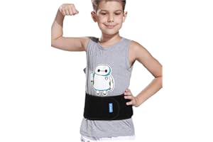 WENDYWU Kids Adjustable Waist Belt Brace Support Ballet Dance Protector Abdominal Band for Back (Black)