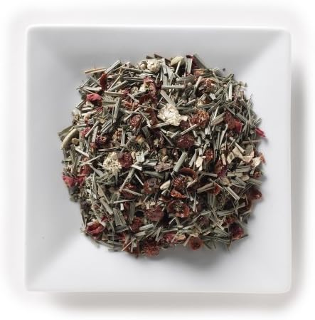 Mahamosa Ginger Spice Mate Tea 4 oz - Loose Leaf Herbal Spice Tea Blend (with green mate, lemon grass, rose hip peel, ginger pieces, cardamom, black pepper, basil, rose petals, Roman chamomile)