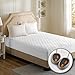 Beautyrest - Cotton Blend Heated Mattress Pad King Size -Secure Comfort Technology - Luxury Quilted Electric Mattress Pad with Deep Pocket - White - Two 5-Setting Heat Controllers - 5 Years Warranty