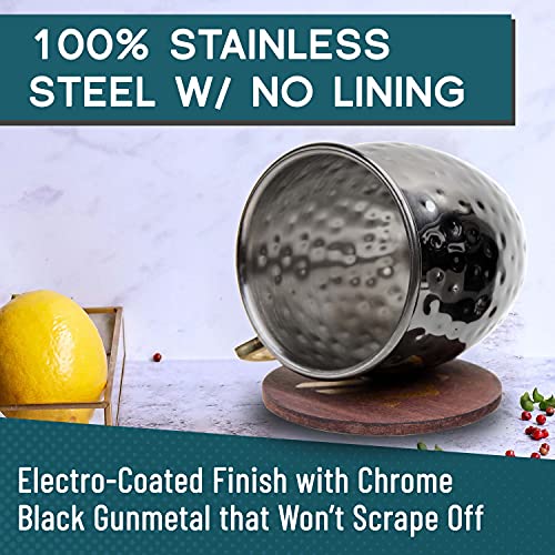 [Gift Set] Advanced Mixology Black Moscow Mule Mugs (18oz) Black Mule