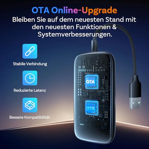 OTTOCAST Play2Video Ultra 2026 AI Box, Wireless CarPlay & Android Car Adapter with YouTube/Prime Video, WiFi 6, 4GB+32GB, Plug & Play, for Cars with Wired CarPlay from 2016