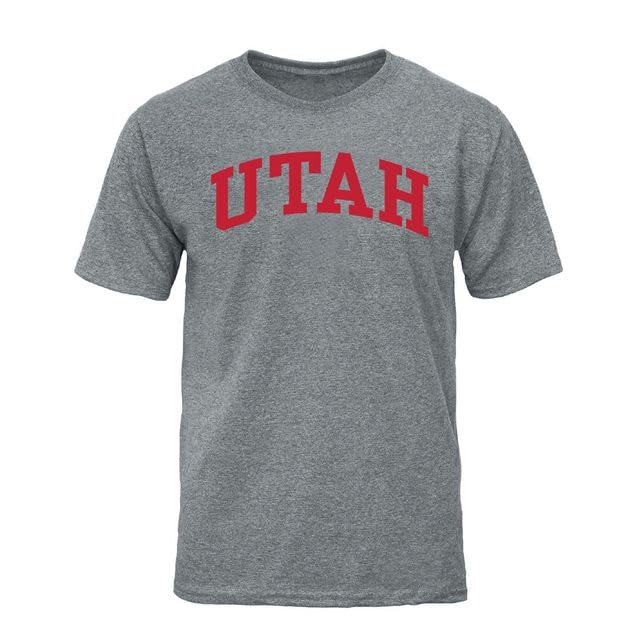 Barnesmith University of Utah Utes Short Sleeve Adult Unisex T-Shirt, Classic, Charcoal Grey, Large Image