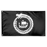 UDSNIS Norse Mythology Viking Garden Flag 3 X 5 Flag For Yard Decoration Banner Black