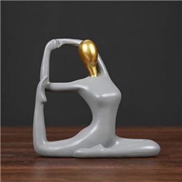 Amazon Com Statues Figurines Sculptures Gray Modern Home Decoration Statue Fashion Resin Abstract Yoga Figure Sculpture Handmade Collection Gift Living Room Bedroom Collection Handicraft Sculpture Furniture Decor statues figurines sculptures