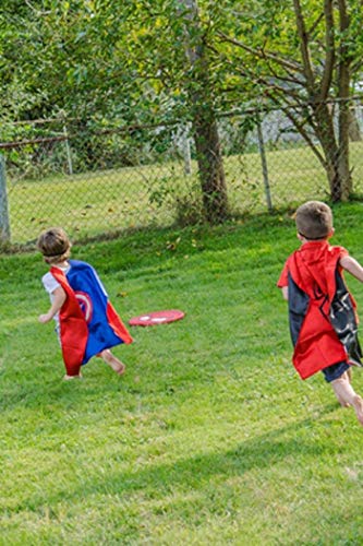 AMASKY Superhero Dress Up Costume Set, Double-Sided Satin Capes with Felt Masks for Kids