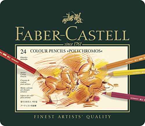 Faber-Castel 24 Piece Polychromous Colored Pencil Set In Metal Tin
