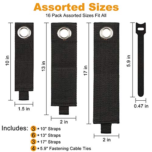 16 Pack Extension Cord Holder Organizer, Heavy Duty Storage Straps