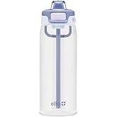 Ello Pop &amp; Fill 22oz Tritan Plastic Water Bottle with Quick Fill Technology | Clear Water Bottle for School, College, Travel | Leakproof Locking Lid, Straw and Chug, Reusable, BPA-Free | Aurora