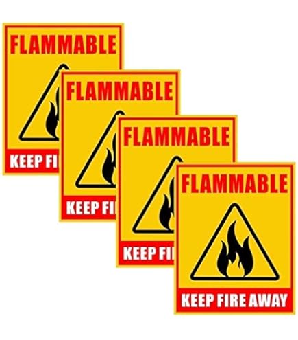 V Safety Flammable Liquid - Portrait 150 X 200mm - 2mm Rigid Plastic Safety Sign - View #10