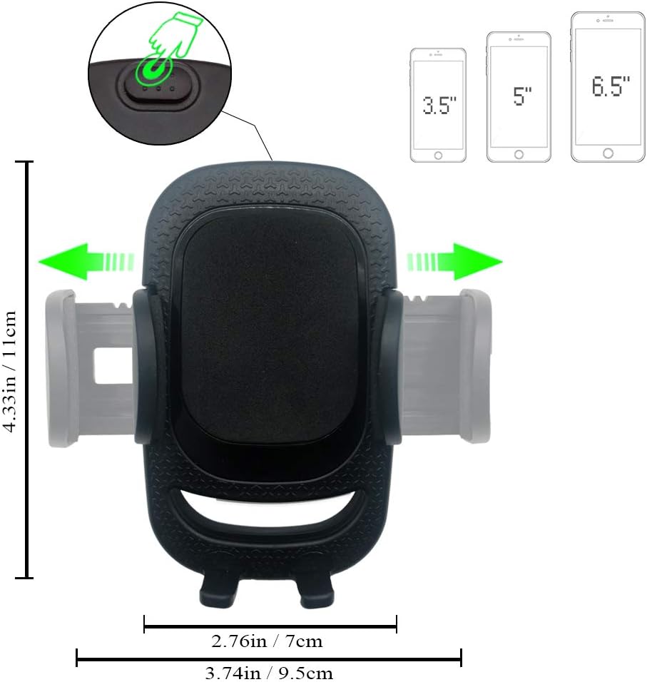 SMART 453 Car Phone Holder, Support for Navigation When Charging the Smart 453 Forfour Fortwo, Black, Klein und kompakt - Image 4