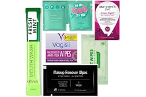 Feminine wash, kit travel expected the unexpected and keep confident with individual wrap items+ King Combo QR code (Anti-Itc