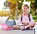 ToMike Insulated Lunch Bags for Women Fashionable Reusable Lunch Tote Cooler Bag Handbag For Women (Navy Blue)