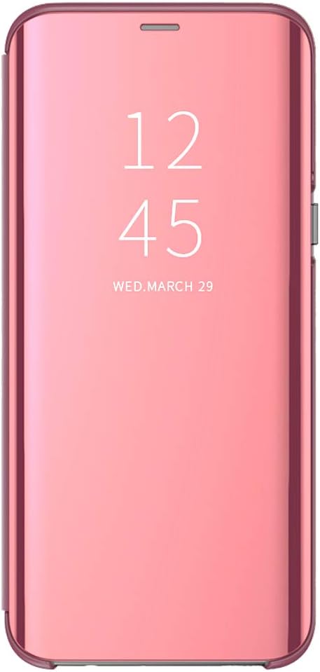 Compatible Samsung Galaxy A70 Case, Smart Clear View Window Stand PC Mirror Flip Case 360 Degree Protective Cover for Samsung Galaxy A50/A40