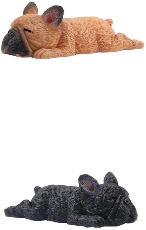 Amazon Joymerit 2個スリーピングブルドッグコーギードッグガーデンミニドールハウス置物の装飾 置物 オブジェ オンライン通販