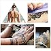 COKOHAPPY Temporary Tattoo Kit, 4 Tube Black Paste Cone Indian Body Art Painting Drawing with 24 x adhesive Stencil, 1 x Applicator Bottle and 5 x Plastic Nozzle