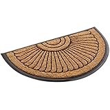 Kempf Coco Fiber Half Round In-laid Doormat 24 X 39 Inch Anti-slip Rubber