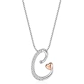 FLNEOO Initial Necklaces for Women - 14K Silver Letter Necklace for Teen Girls, Cute Name Necklace Dainty Gifts for Girls, Jewelry Cute Idea Christmas Gifts