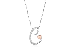 FLNEOO Initial Necklaces for Women - 14K Silver Letter Necklace for Teen Girls, Cute Name Necklace Dainty Gifts for Girls Jewelry Cute Idea Christmas Jewelry Gifts for Women Girls