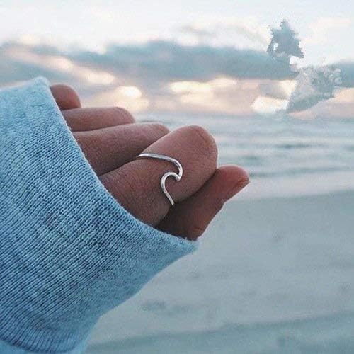 Wave Shape Rings Gifts Ocean Style Rings Sea Water