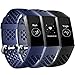 Maledan Sport Bands Compatible with Fitbit Charge 3 and Charge 4 Men Women, Breathable Silicone Band Replacement Wristbands with Air Holes for Charge 4/ Charge 3/ Charge 3 SE Fitness Tracker, Large