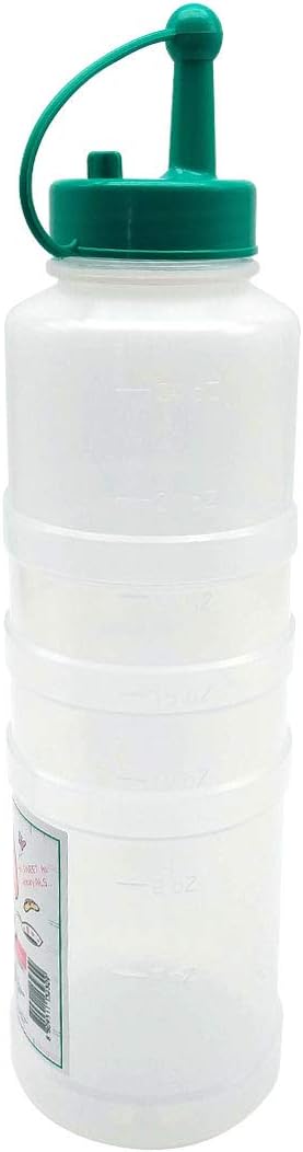 Squeeze Bottle Condiment Dispenser Ketchup Salad Dressing Mustard Olive Oil Sauce Containers Jars Pots with Lids for Home Use 1 Hole (24oz / 700ml)